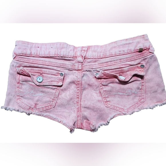 Almost Famous Jeans Size 7 Mini Shorts Low-rise Stretch Distressed Lo Low Rise - Picture 4 of 4